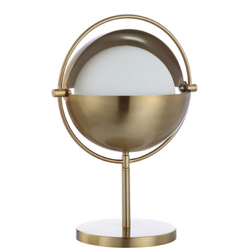 Casi 17.5" Iron/Glass Art Deco Mid Century Globe LED Table Lamp - JONATHAN Y